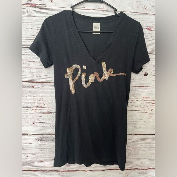 Victoria’s Secret Black Tee - Picture 1 of 5